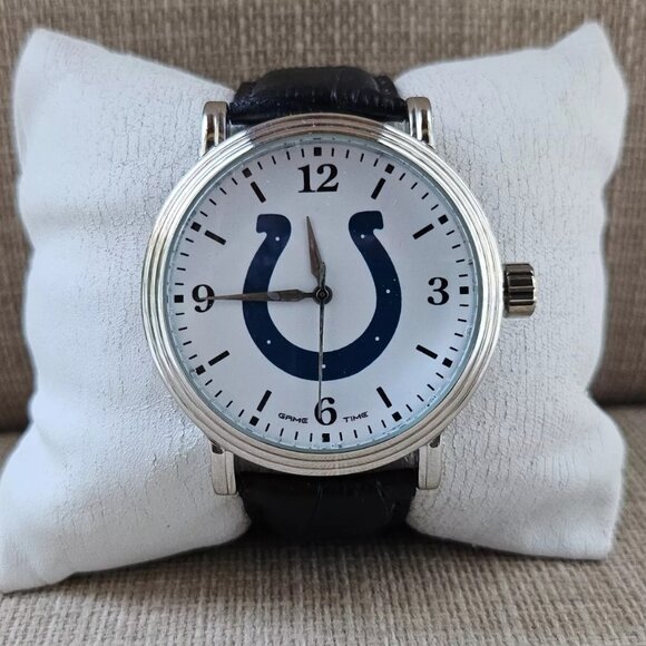 game time Other - Game Time Men Wristwatch Black Genuine Leather Analog Quartz Wrist Watch